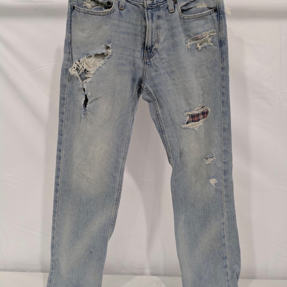 Hollister Men's Light Wash Distressed Jeans